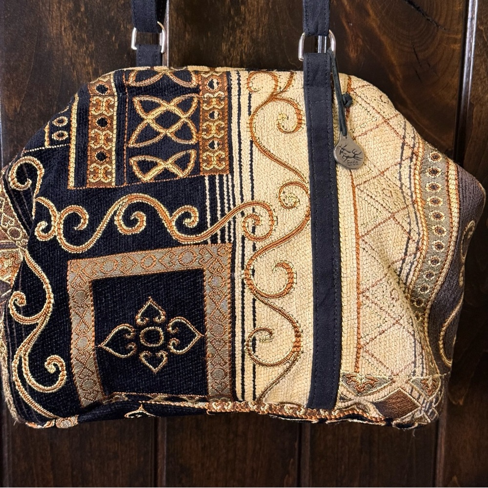 Erda Hand Made in Maine USA Tapestry Velvet Doctors Style Bag - Picture 6 of 11